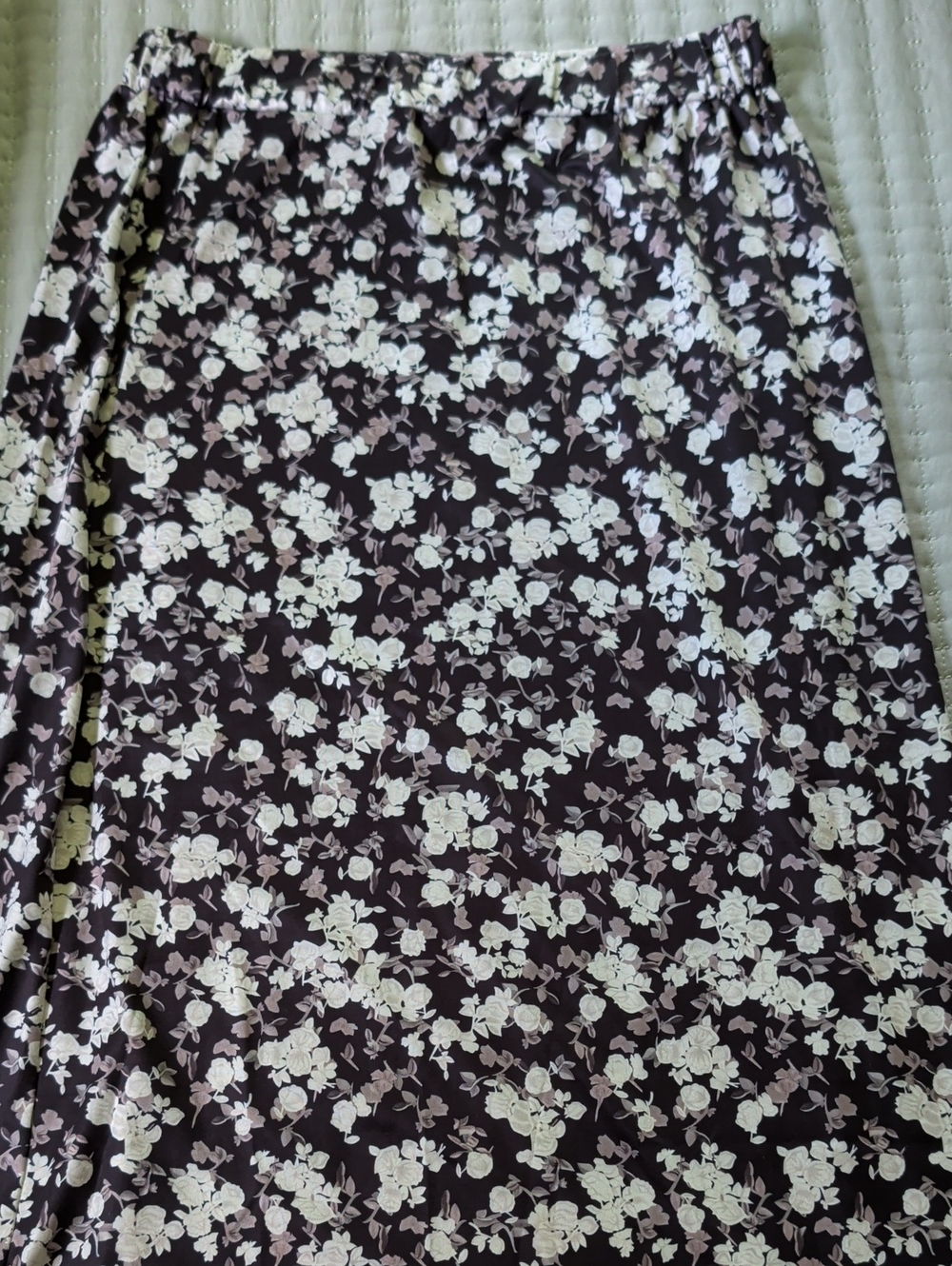 Floral Print Black & White Women’s Skirt